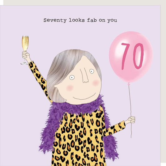 70th Birthday Card - Rosie Made A Thing