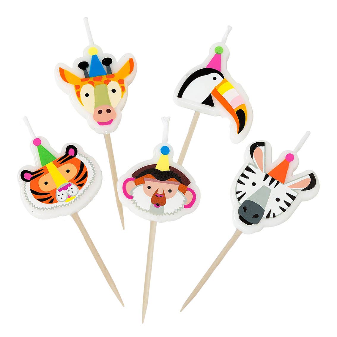 Animal Birthday Candles | 5 Pack | Kids Birthday |