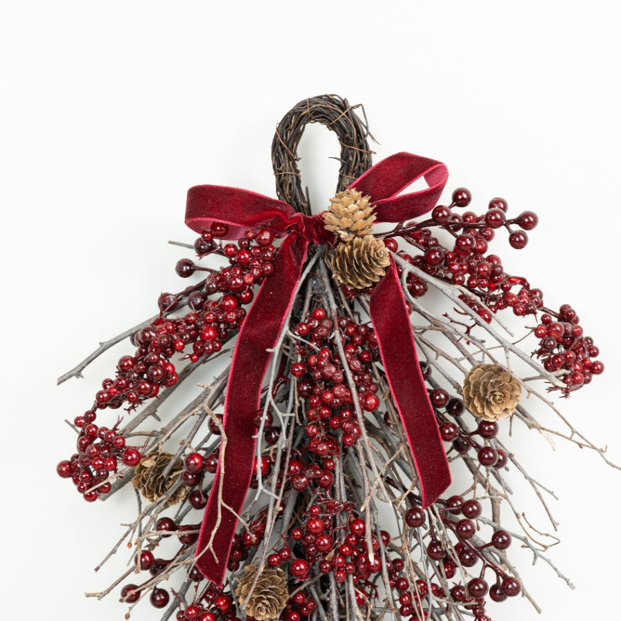 Red Berry Christmas Door Hanger, 42cm