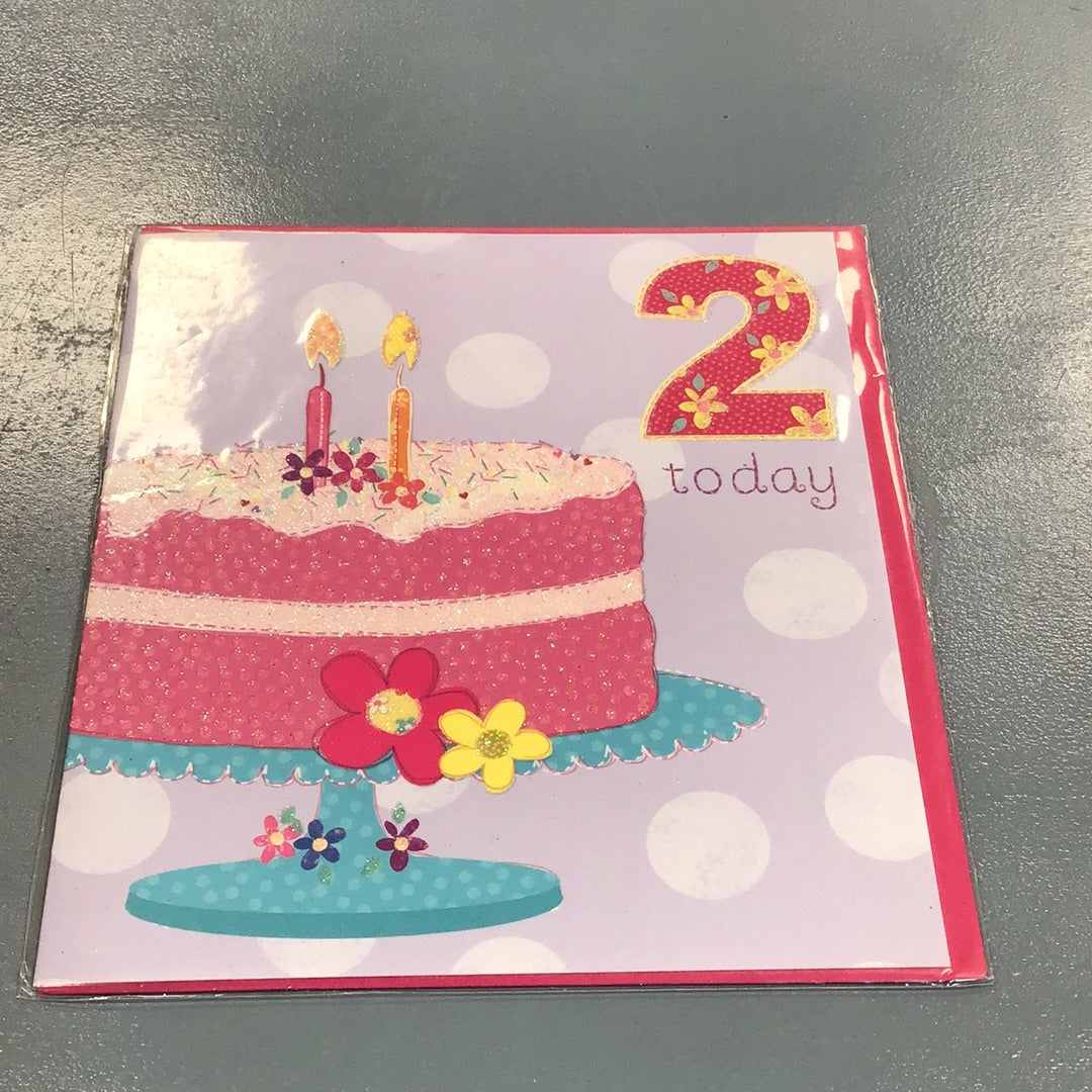 2nd girl birthday card