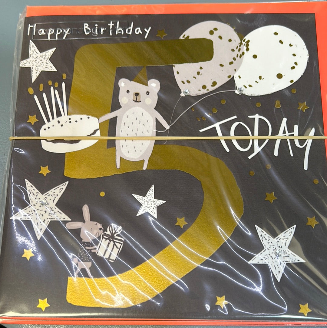 5th Birthday Card - H&G