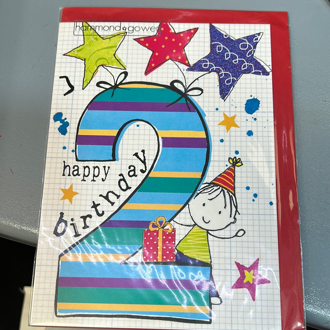 2nd Birthday Card - H&G