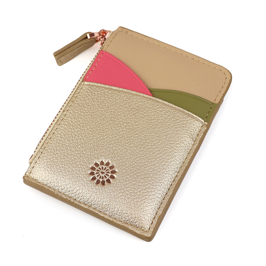 Bella gold metalic card purse