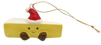 Brie Cheese Christmas Tree Decoration, 7.2cm
