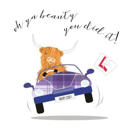 Driving Test Pass Congratulations Card - Pink Pink Cards