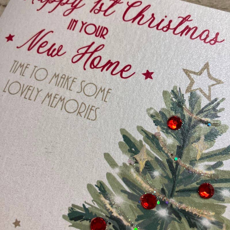 1st Christmas In Your New Home Card - White Cotton Cards