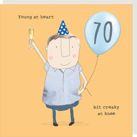 70th Happy Birthday Card - Rosie Made A Thing