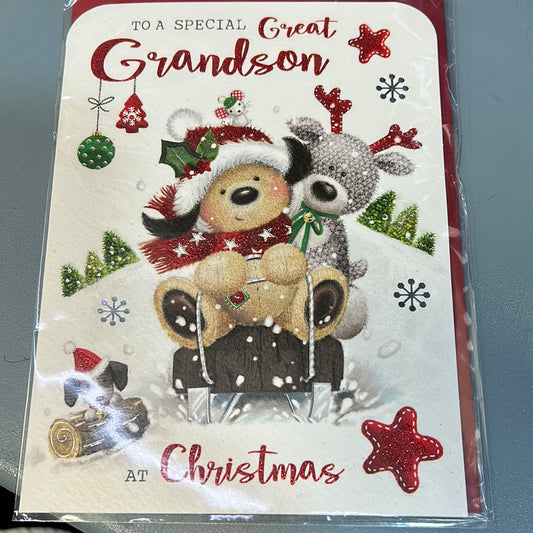 Great Grandson Christmas Card - Javelin