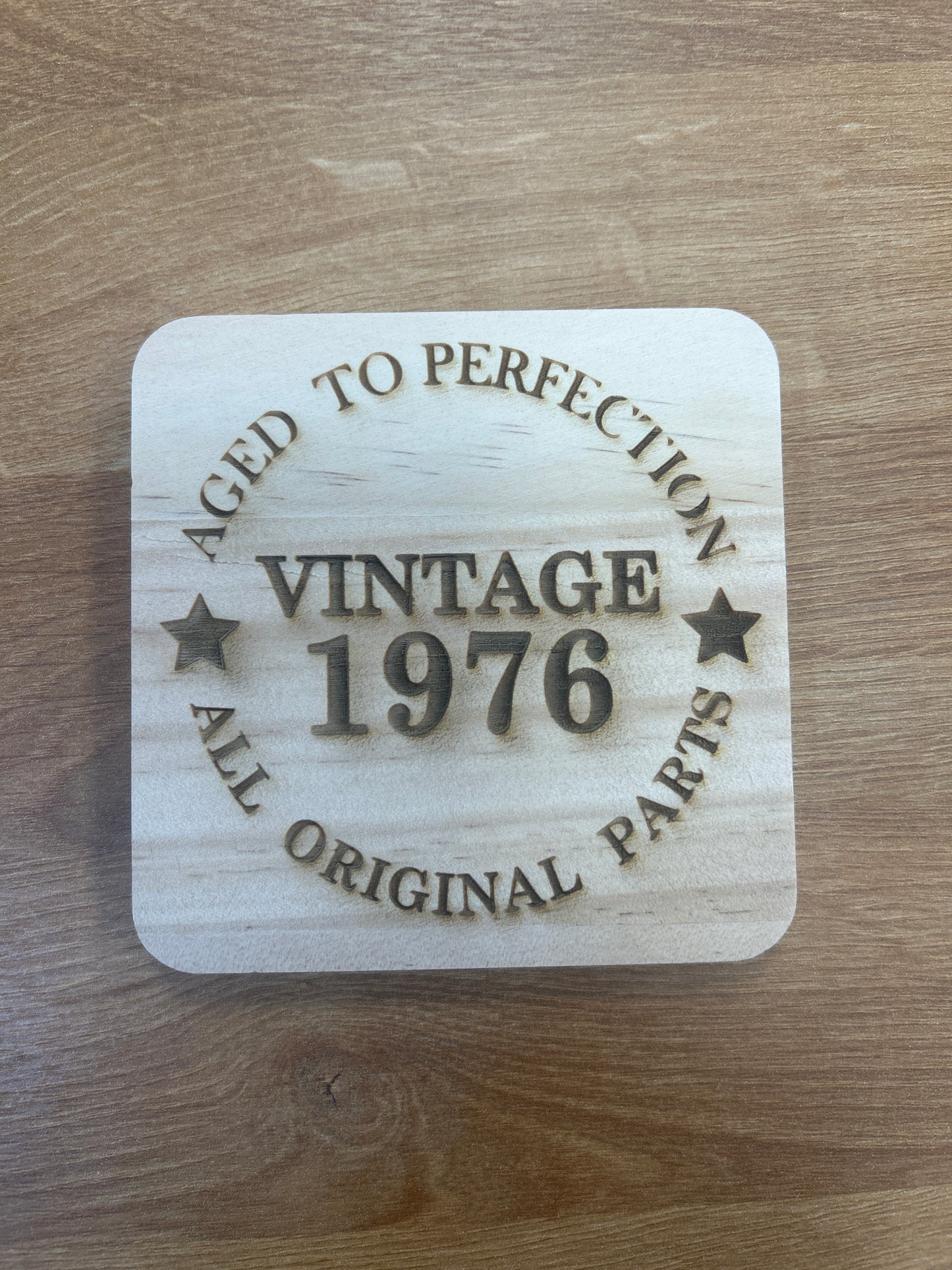 Vintage 1976 Wooden Coaster - Aged to Perfection, All Original Parts | 50th Birthday Gift