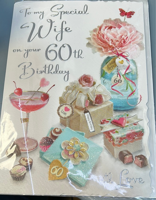 Wife 60 Birthday Card - Javelin