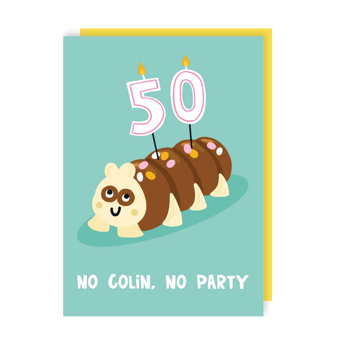 Colin The Caterpillar 50th Birthday Card