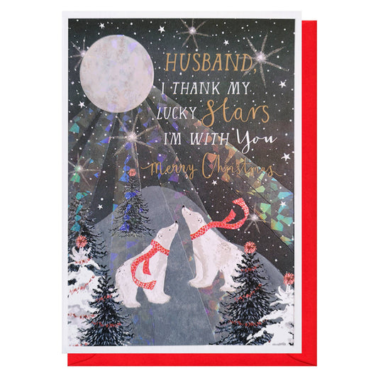 Husband  Stars Christmas Card | Holiday Card | Seasonal Card