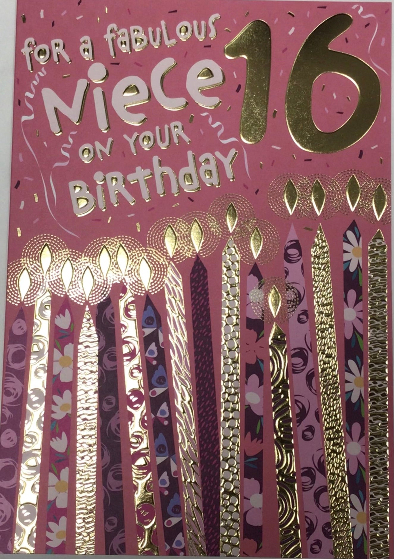 Niece 16th Birthday Card - Words 'n' Wishes