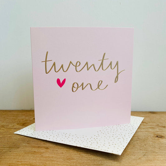 Age 21 Birthday Card - Megan Claire