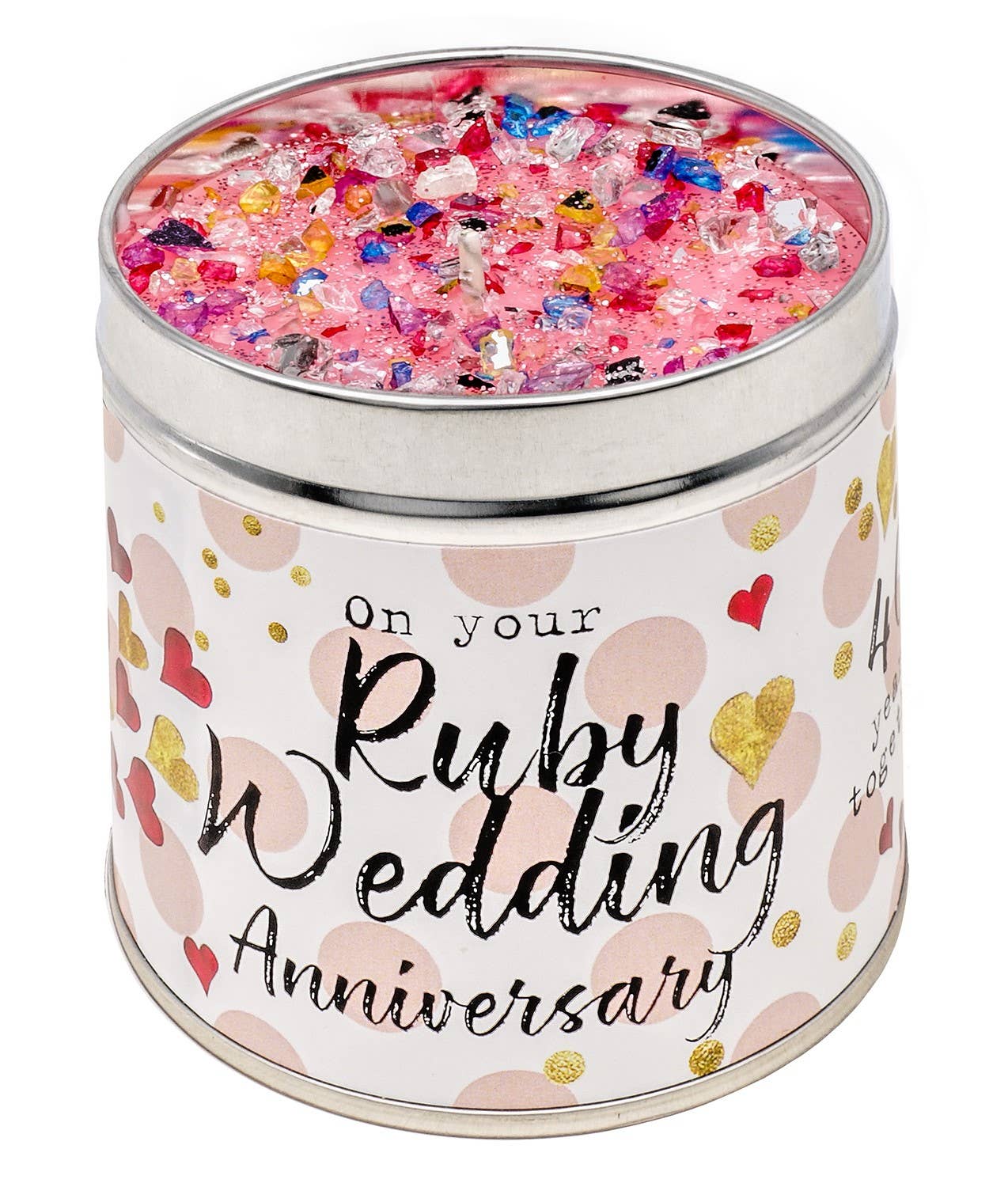 40th Ruby Wedding Anniversary Candle - Best Kept Secrets