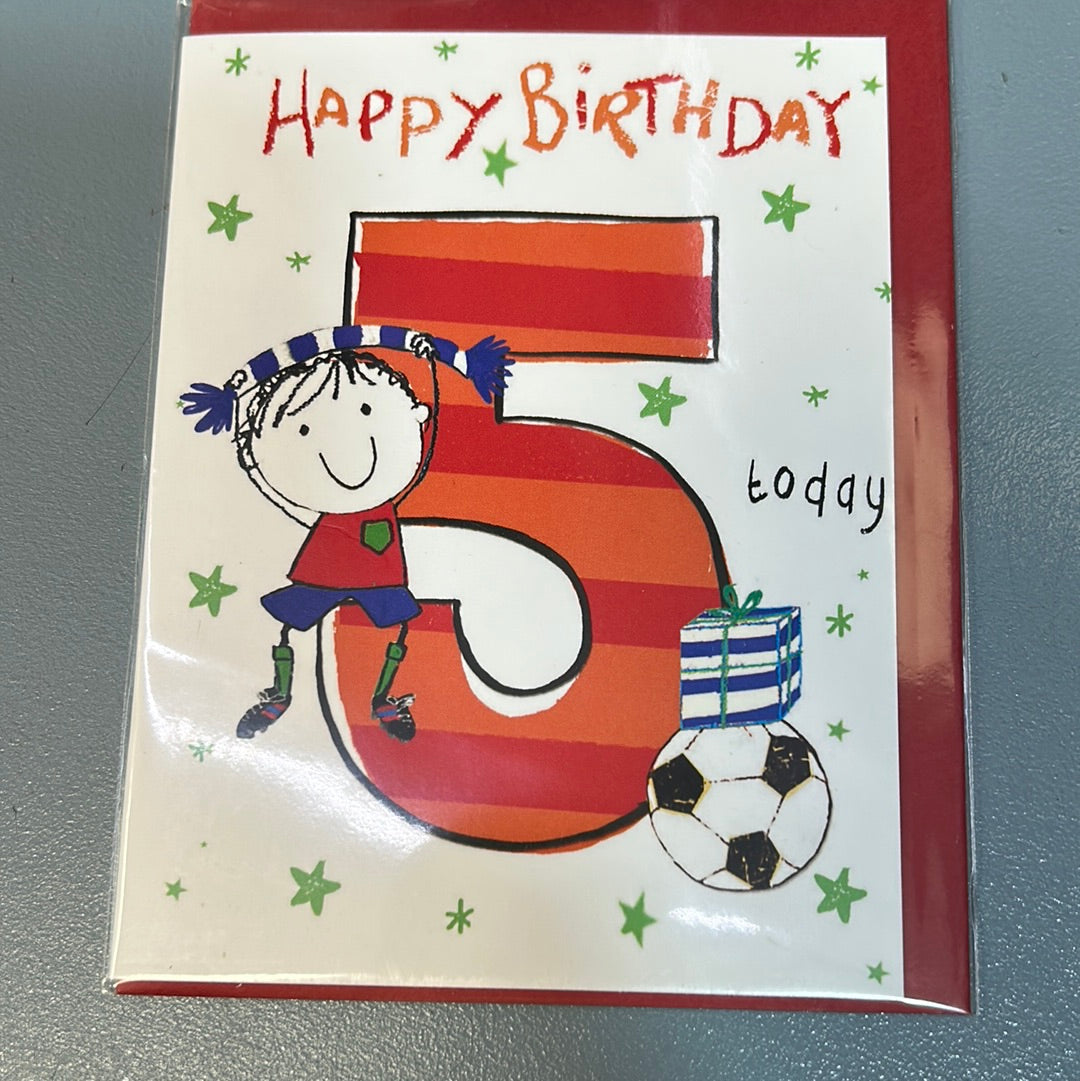 5th Birthday Card - H&G