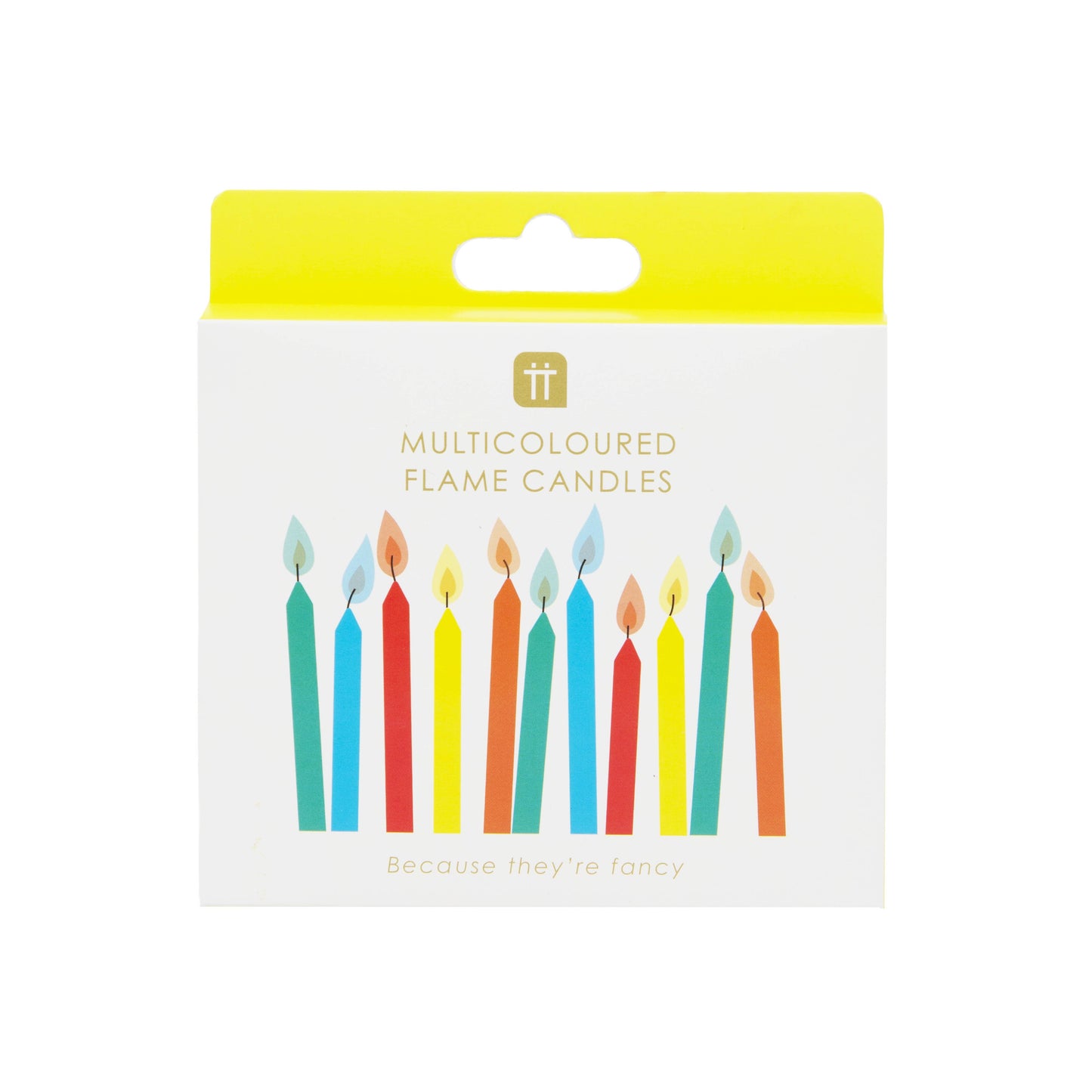 Coloured Flame Birthday Candles | 12 Pack | Cake Candles |