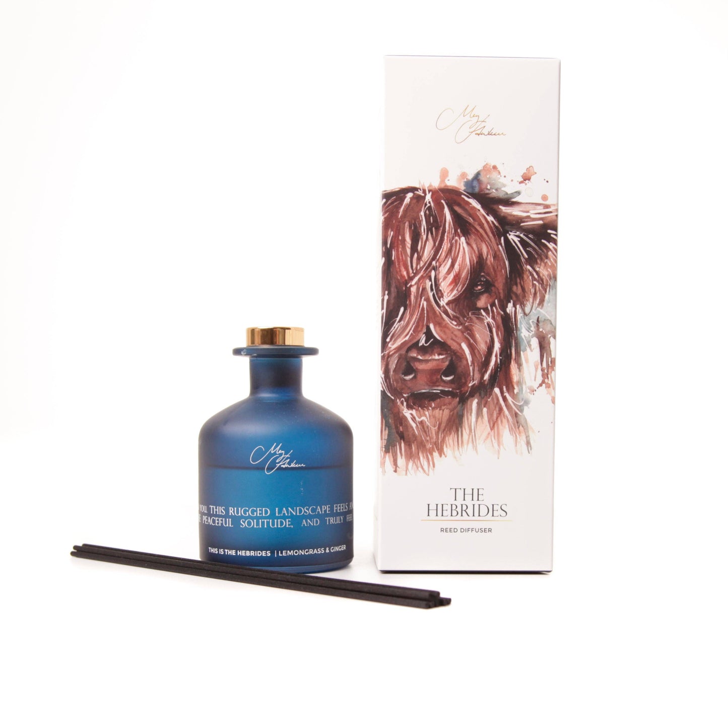 'The Hebrides' Highland Cow Design Reed Diffuser