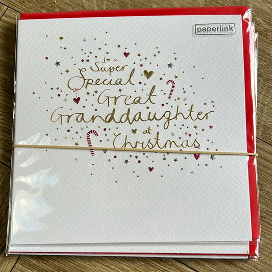 Great Granddaughter Christmas Card - Paperlink