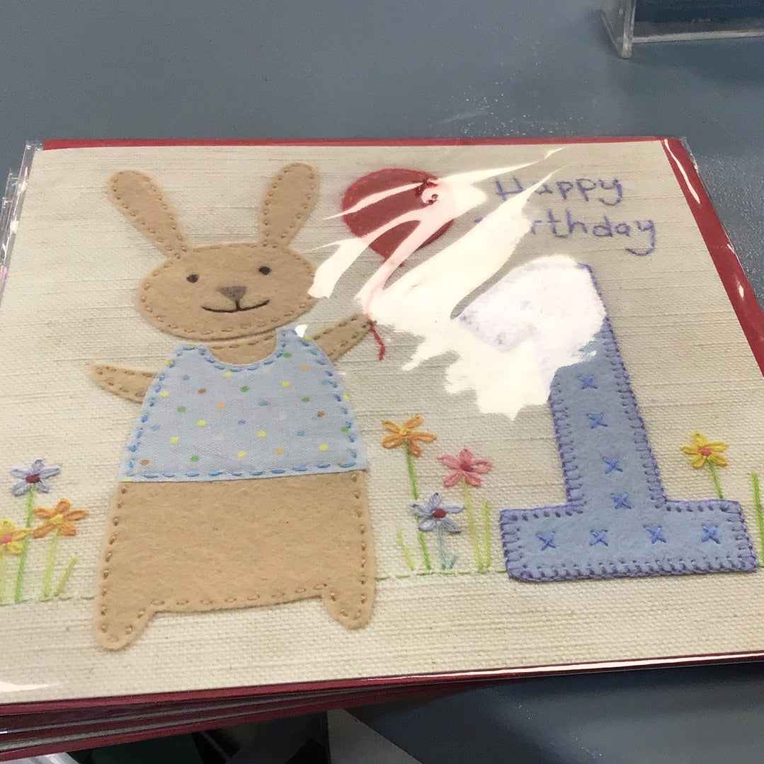 1st birthday card H&G