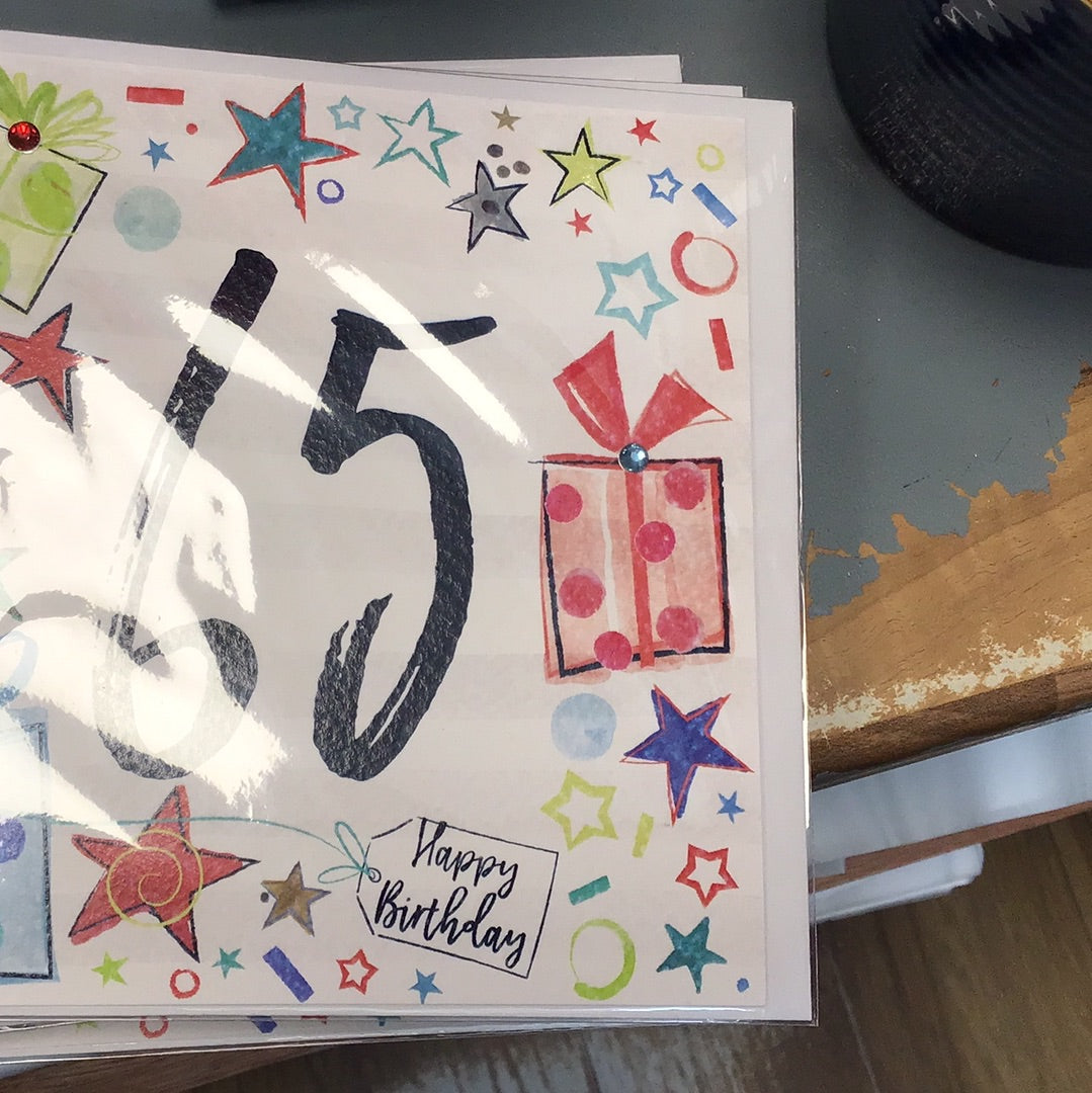 65th Birthday Card - Paintbox- Katie Phythian