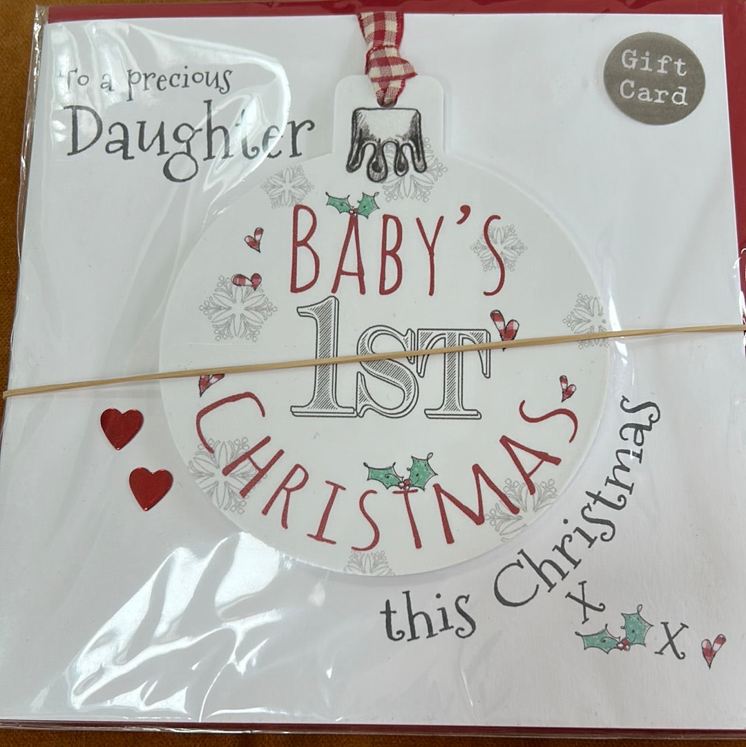 Daughter 1st Christmas Card - Tracey Russell
