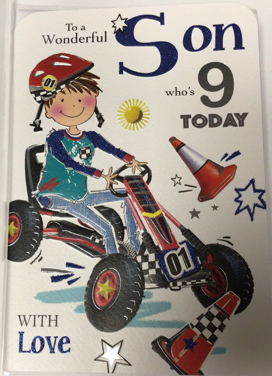 Son Birthday Card Age 9 - Jonny Javelin
