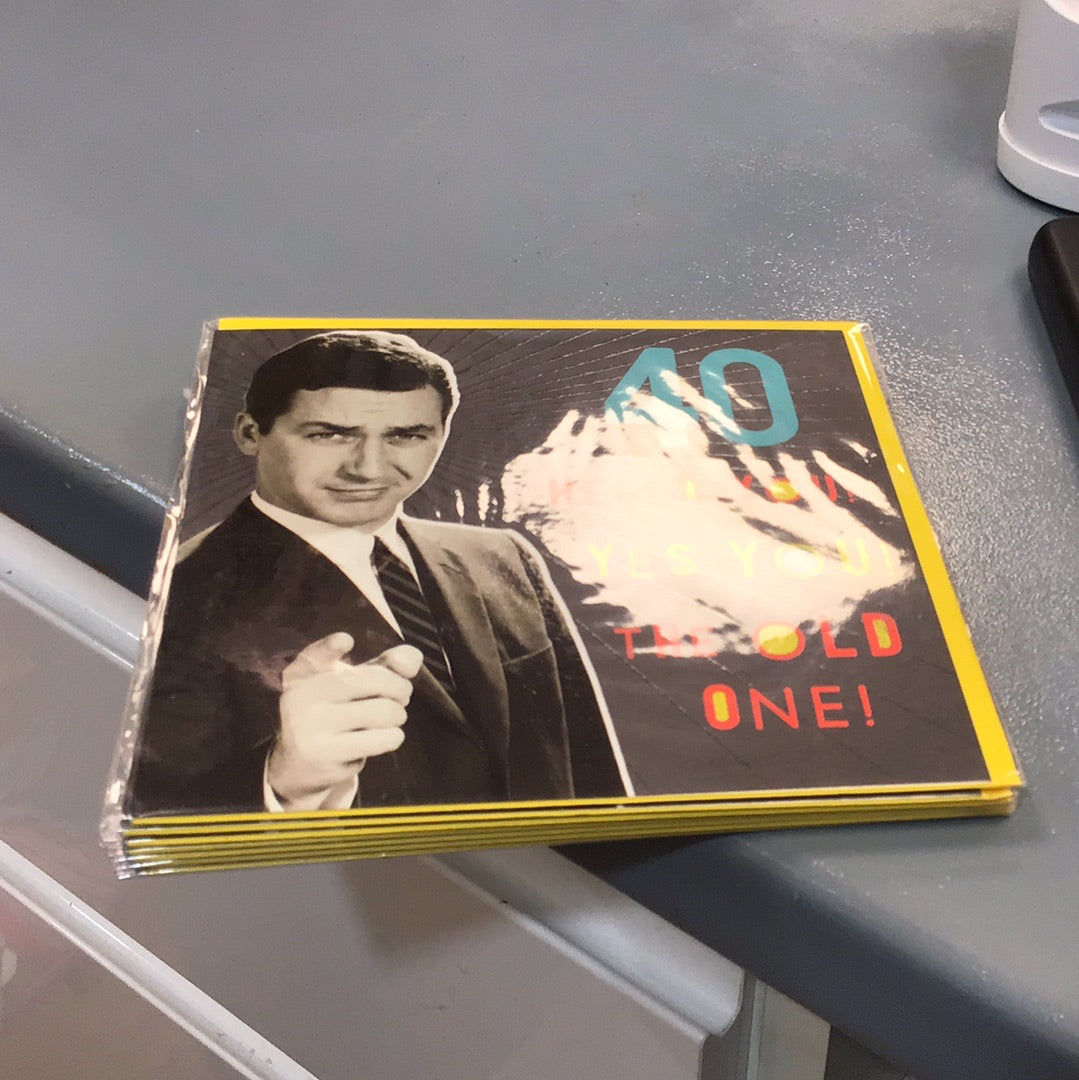 40 birthday card pigment