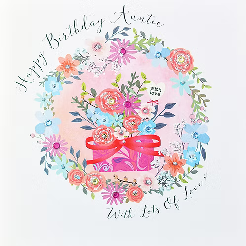 Auntie Birthday Card - Wendy Jones Blackett