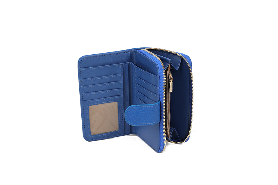 Small Purse with Card Slots, Coin Compartment, and Notes Space - Black