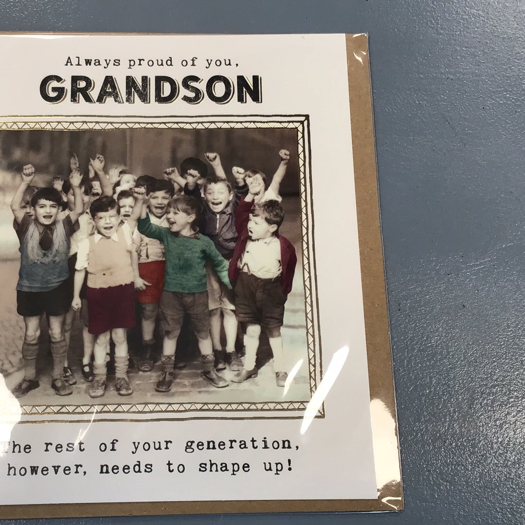 Grandson Birthday Card - Pigment