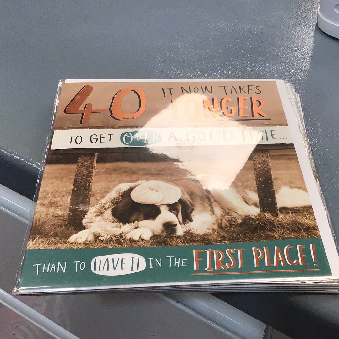 40 birthday card pigment