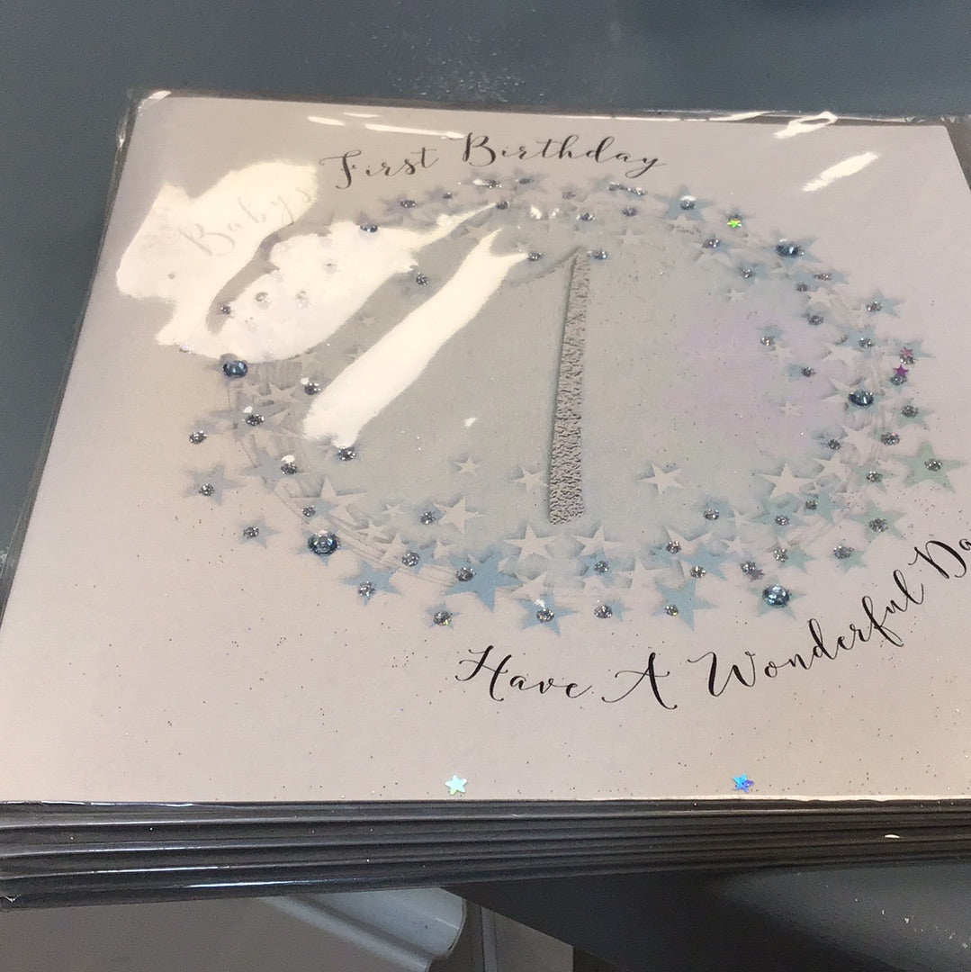 1 st birthday card WJB