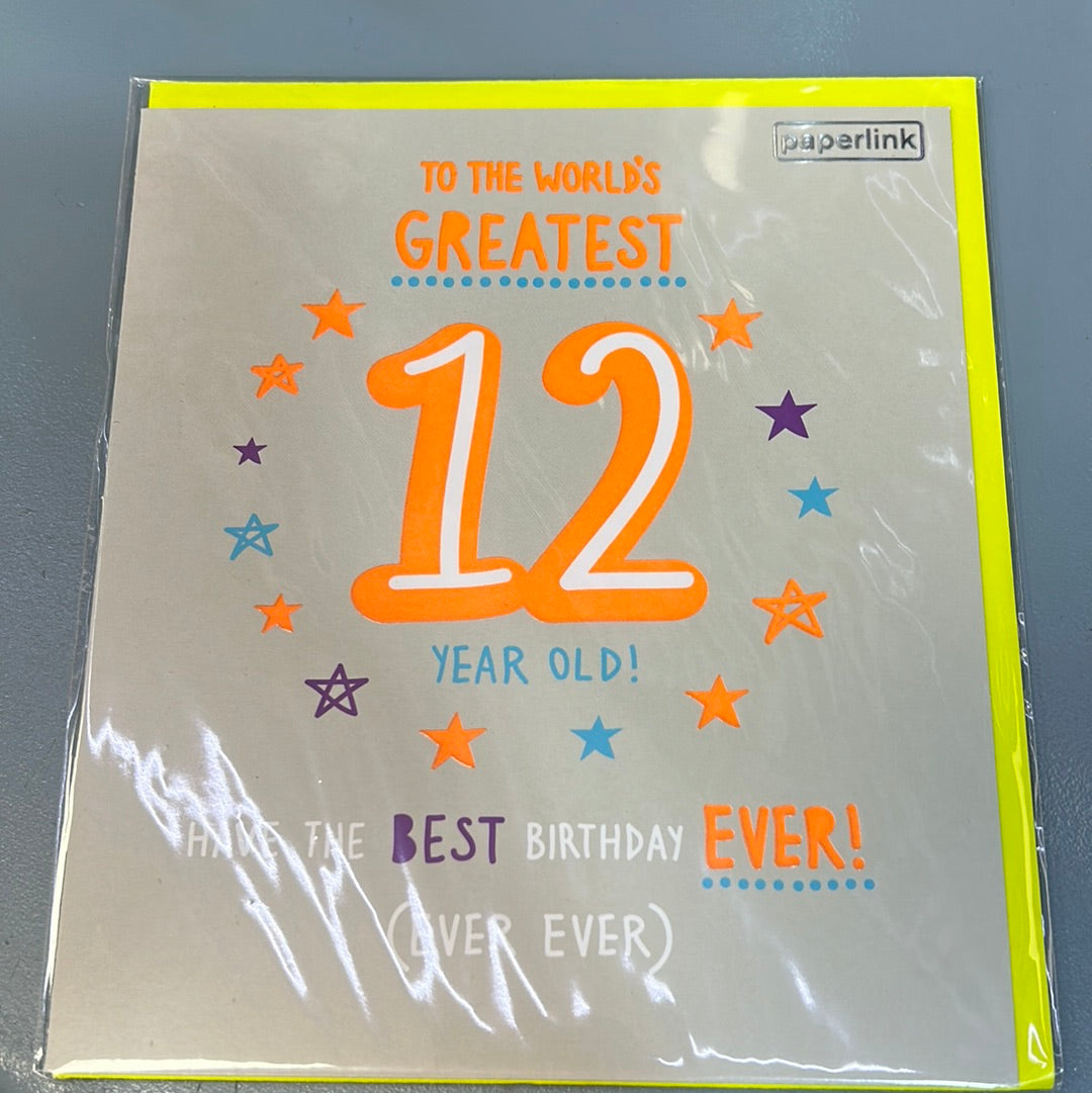12 Birthday Card - Paperlink
