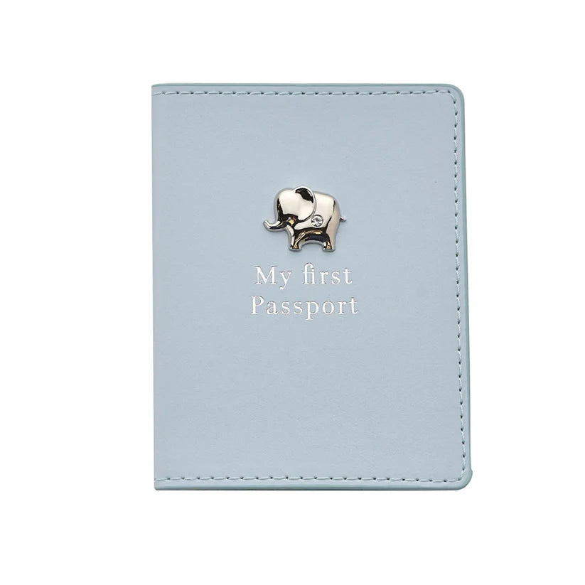 Baby Blue Passport Holder & Luggage Tag Set