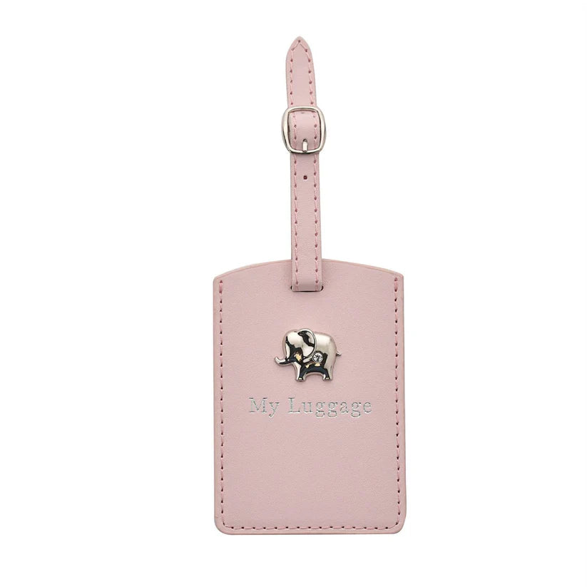 Baby Pink Passport Holder & Luggage Tag Set