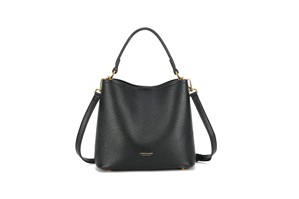 Black Bag – Structured, Chic & Versatile with Top Handle & Crossbody Strap