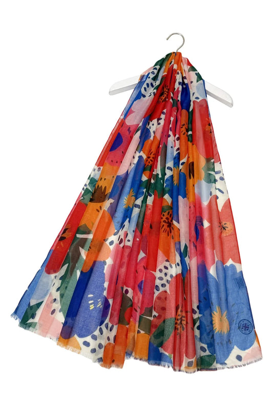 Bright Floral Lightweight Scarf