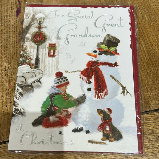 Great Grandson Christmas Card - Javelin