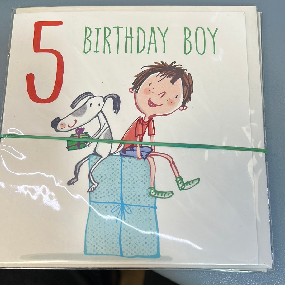 5th Birthday Card - Lucilla Lavender