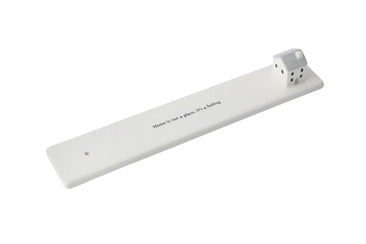 White Ceramic House Incense Stick Holder