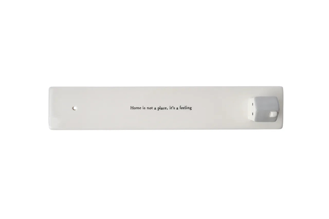 White Ceramic House Incense Stick Holder