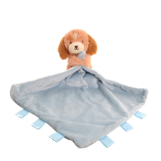 Ziggle Blue Puppy Comforter: Soft & Sustainable Baby Soother