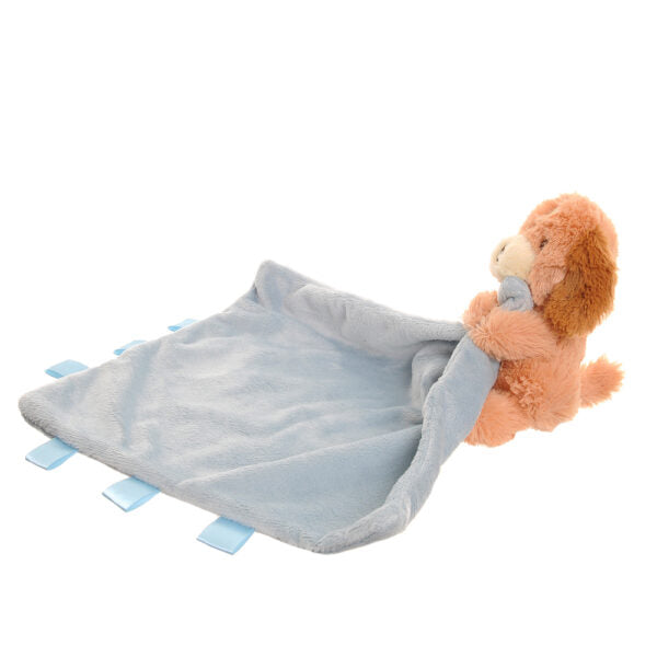 Ziggle Blue Puppy Comforter: Soft & Sustainable Baby Soother