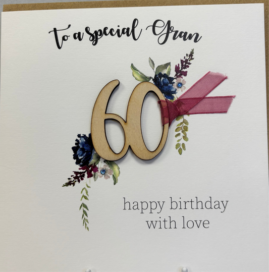 Gran 60 Birthday Card - Tracey Russell