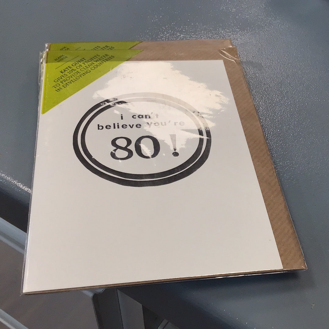 80 th birthday card Kate Guest