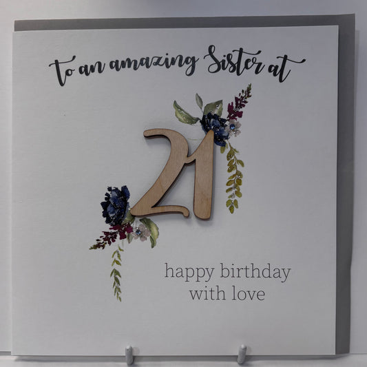 21st Sister Birthday Card - TR