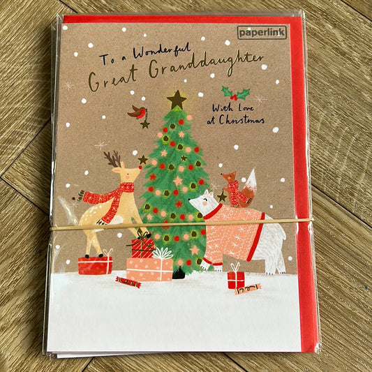 Great Granddaughter Christmas Card - Paperlink