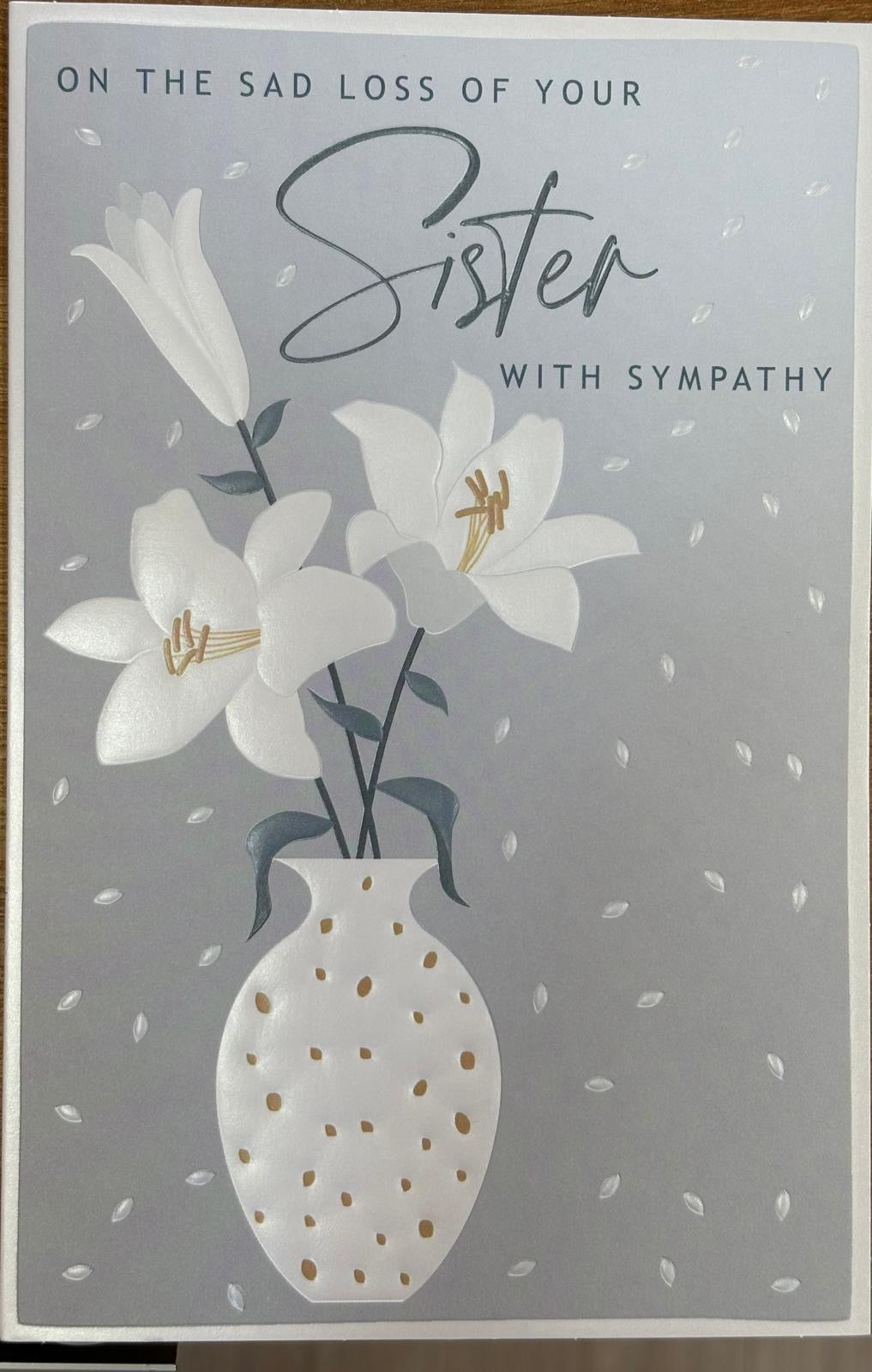 Sister Sympathy Card - Words 'n' Wishes