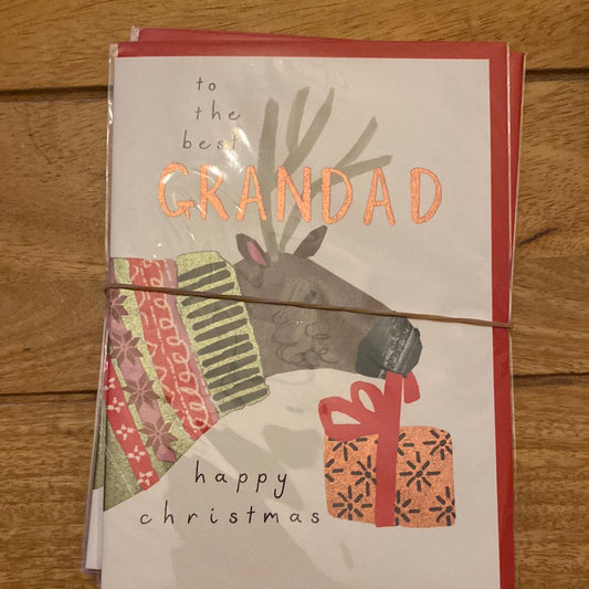 Grandad Christmas Card - Stop the clock design